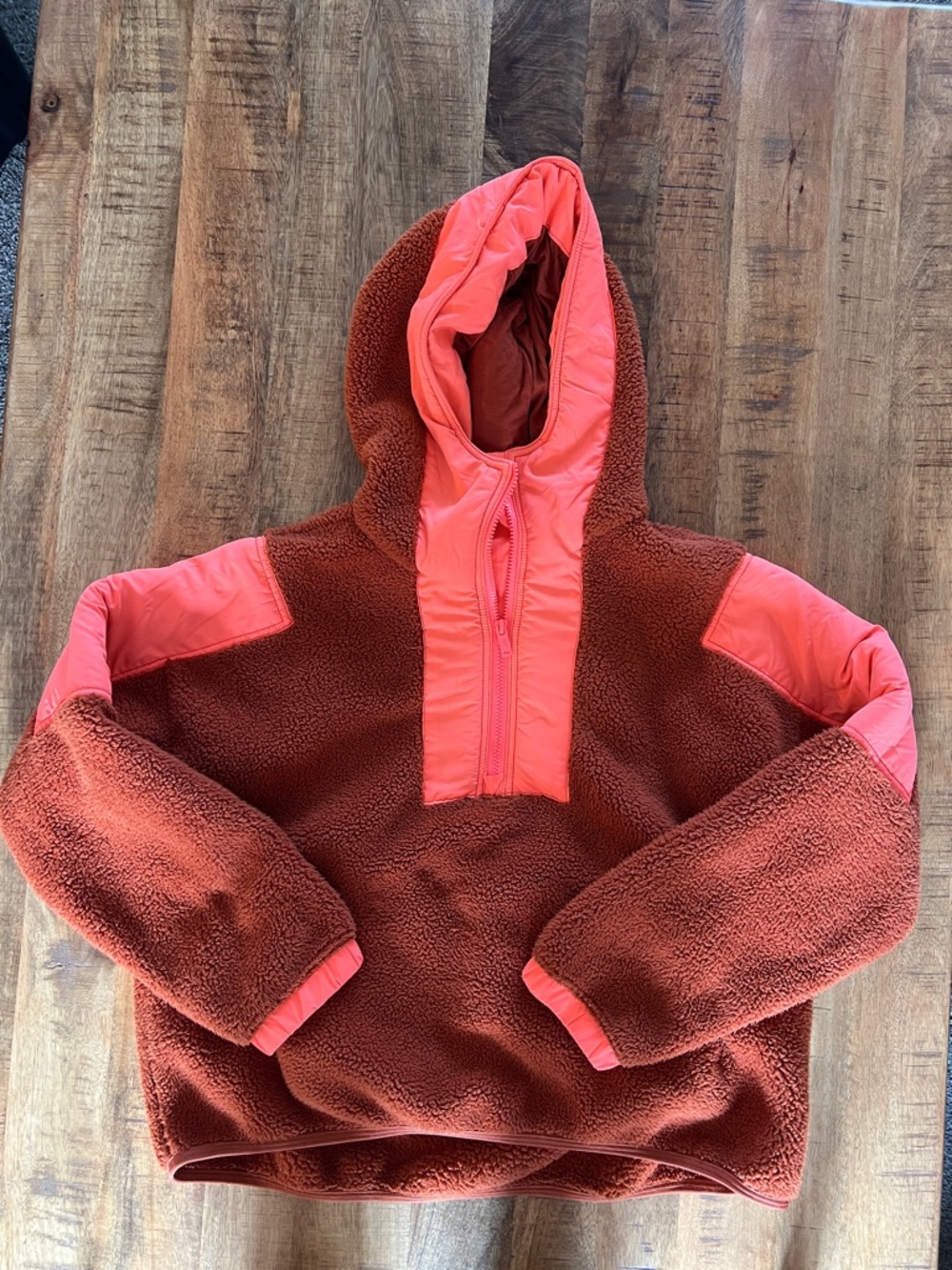 FP Movement by Free People Rust & Coral Teddy Pullover Jacket